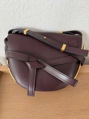 Loewe Calfskin Small Gate bag in oxblood - FW 2018 by Jonathan Anderson